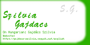 szilvia gajdacs business card